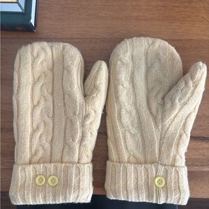 Cozy Cable Knit Mittens with Buttons